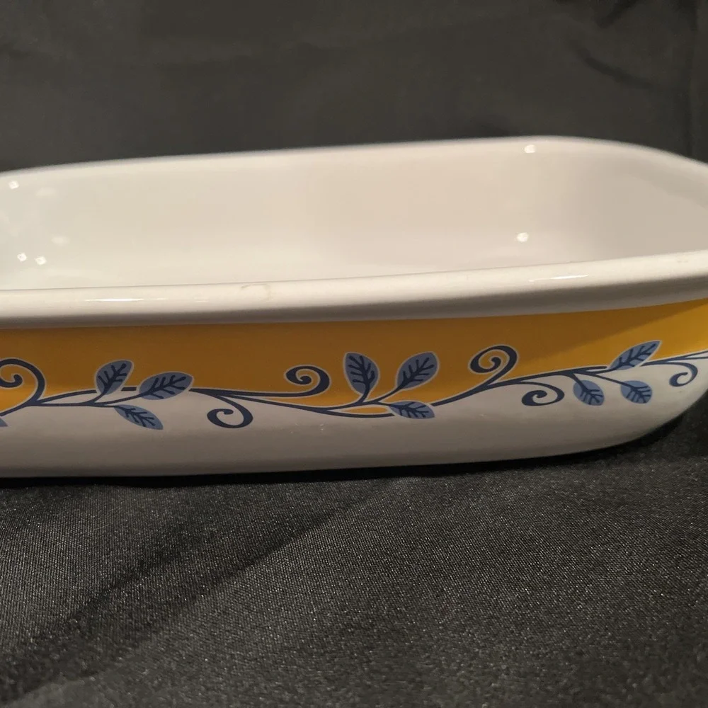 Vtg Corelle Coordinates Casa Flora Stoneware Baking Lasagna Pan Roaster‎ 9